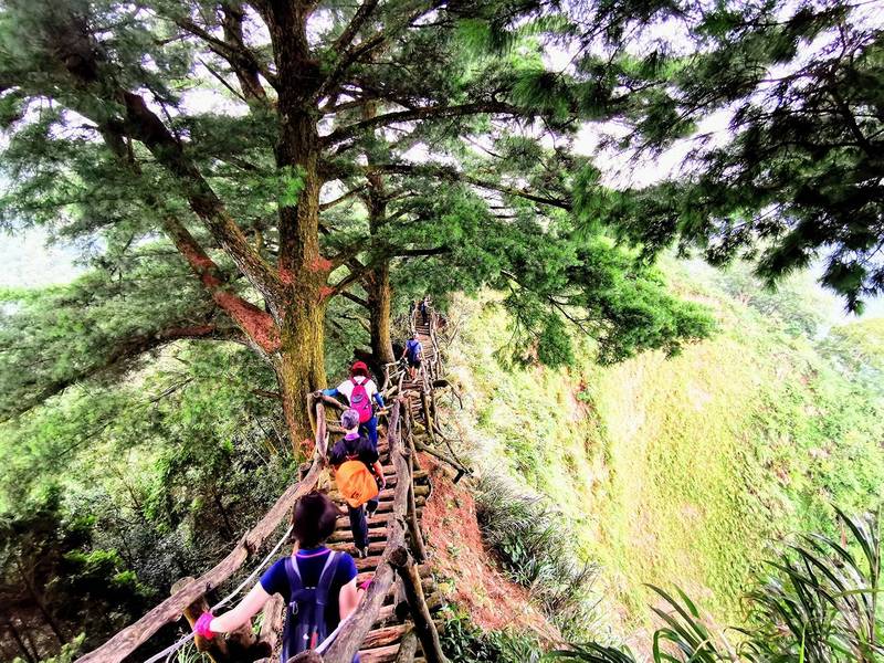 台中市觀旅局表示，大坑風景區元旦連假三天湧入約18萬名遊客。（觀旅局提供）