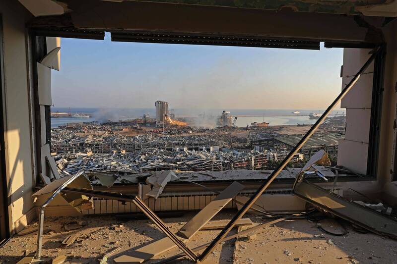 黎巴嫩首都贝鲁特去年8月因硝酸铵储存不当发生大爆炸，造成至少200人死亡。（法新社）(photo:LTN)