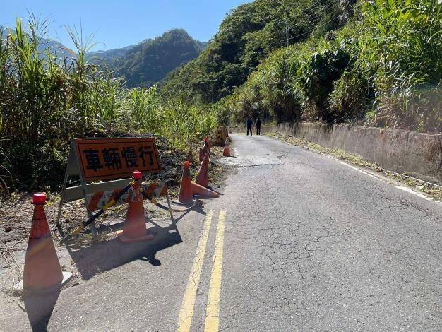 雲林嘉義縣道149、169甲線部分路段路況不佳，禁行大客車。（記者詹士弘翻攝）