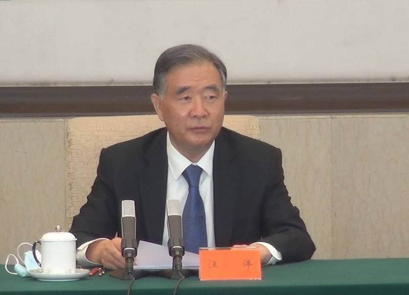 中國全國政協主席汪洋（見圖）提出今年對台工作「四要」；陸委會批評，中共對台政策長期未面對兩岸現實。（中央社資料照）