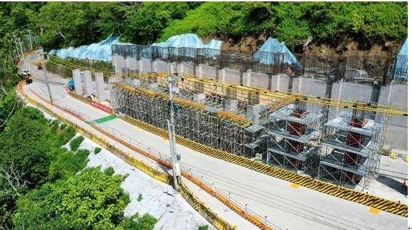 雲林縣道149甲線積極辦理復建中。（記者詹士弘翻攝）