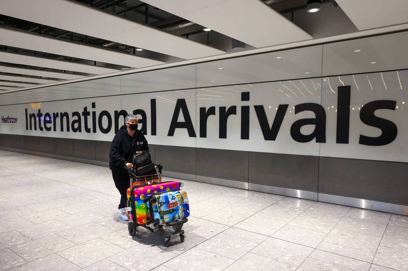 英國關閉杜拜與倫敦間的國籍航線。（彭博）