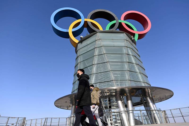 全球約180個人權團體聯合發表公開信，呼籲各國領袖抵制2022北京冬奧。（法新社）