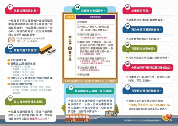助精神病患安心就醫台南市補助就醫交通費用 即時新聞 自由健康網 助精神病患安心就醫台南市補助就醫交通費用 即時新聞 自由健康網