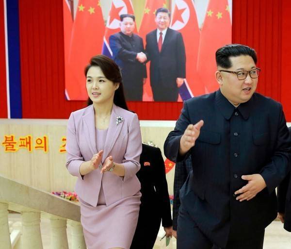 图为北韩领导人金正恩与第一夫人李雪主。（美联社）(photo:LTN)