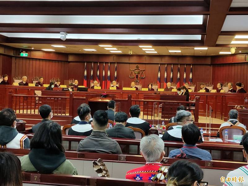 大法官憲法法庭為王光祿案召開言詞辯論。（記者吳政峰攝）