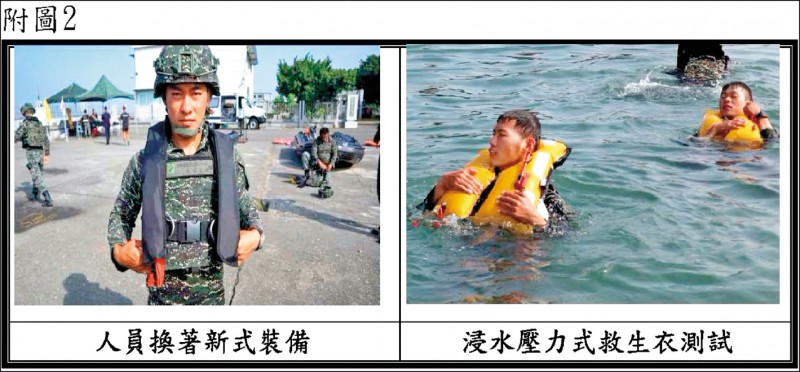陸戰隊操艇官兵大換裝。(翻攝自國防部報告) 陸戰隊操艇官兵大換裝。(翻攝自國防部報告)