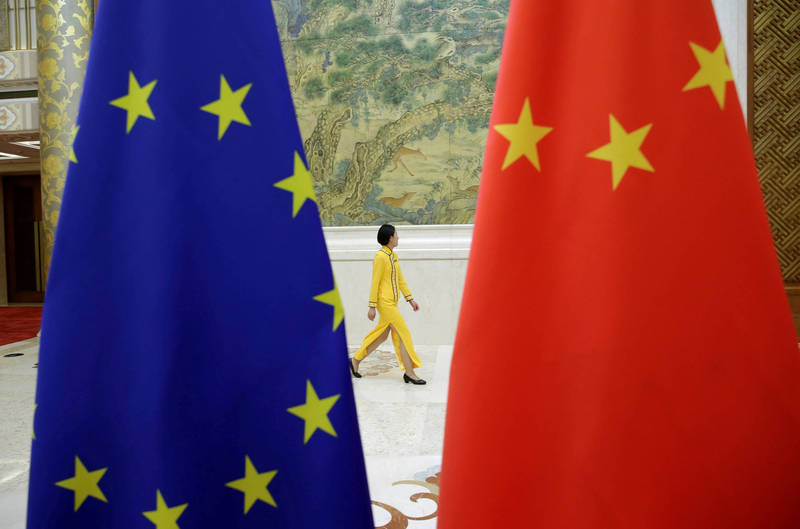 歐盟今日宣佈，將對涉及侵犯新疆人權的4名中國官員以及1個中國實體機構進行制裁。示意圖。（路透資料照）