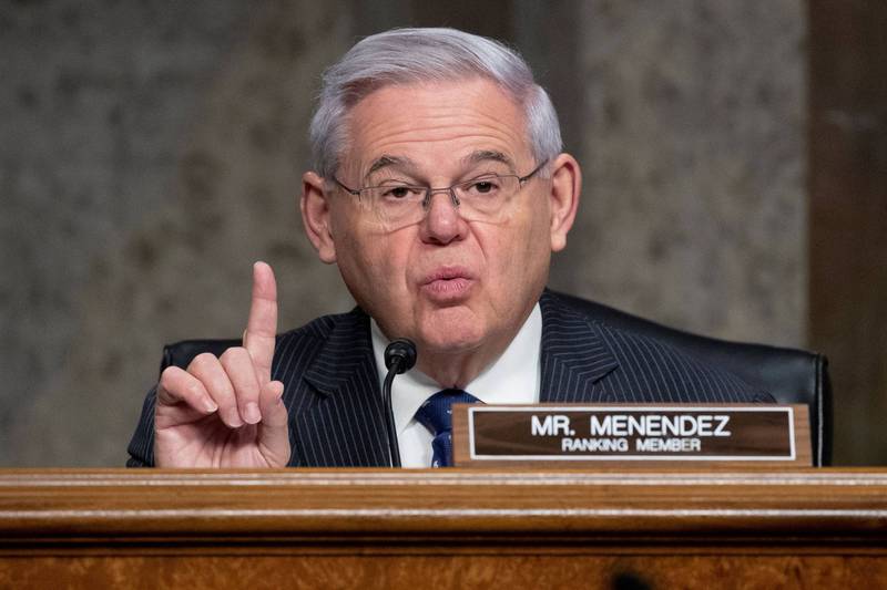 參議院外交關係委員會主席梅南德斯（Sen. Bob Menendez, D-NJ）。（路透）