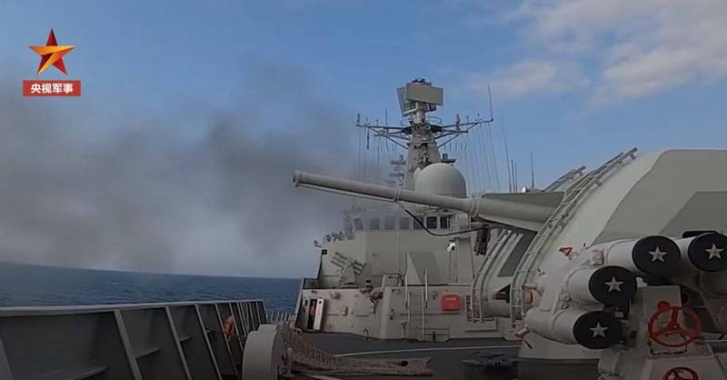 央视昨日公布中国海军实弹演训片段。（图翻摄自央视军事_微博）(photo:LTN)