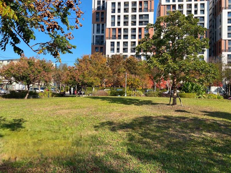 誠石建設公司認養潮春公園獲台中市獎勵公共設施認養績優評鑑獎。（記者蔡淑媛翻攝）