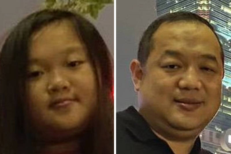 母親節「撞臉大賽」，誰的基因最強大？全校High翻天，圖為冠軍父女檔。（記者顏宏駿翻攝）