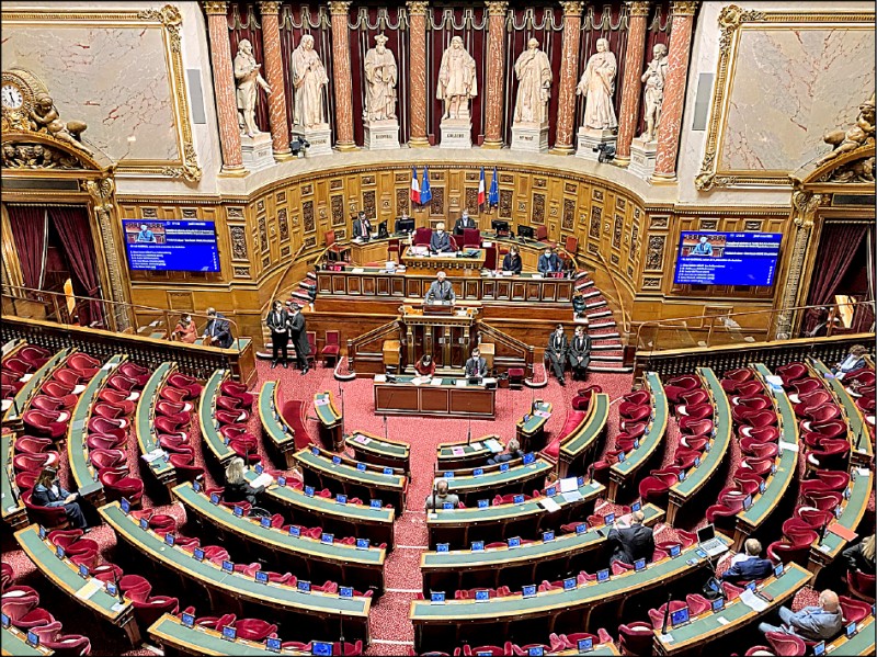 法國參議院6日以304：0票數，一致通過「台灣參與國際組織工作」決議案，具有歷史意義。（中央社）