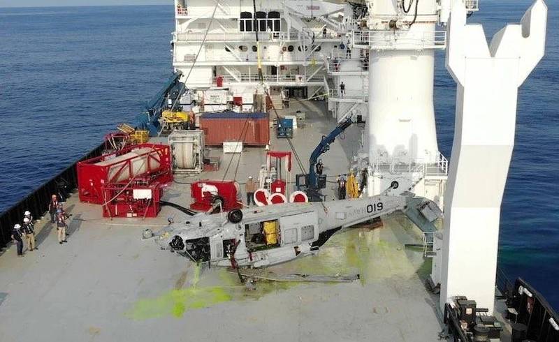 今年3月初，「大崃谷二号」曾从关岛抵达横须贺，帮助运送坠毁的「海鹰」MH-60S舰载直升机。（图取自SCSPI）(photo:LTN)