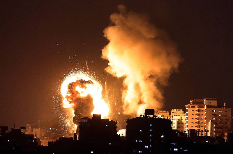Israeli air strikes against Palestine caused many casualties.  (AFP)