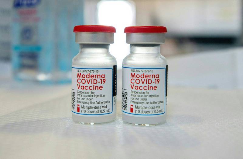 蕭美琴表示，本週開始積極與美方藥廠聯繫，爭取讓原先預定於6月送抵台灣的莫德納疫苗能如期交貨。（法新社資料照）
