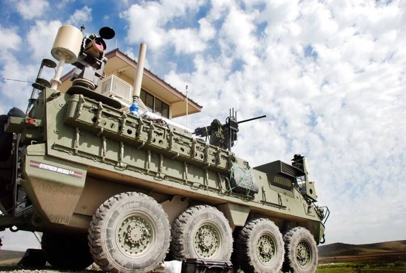 The Stryker armored vehicle equipped with laser weapons is expected to be deployed to a combat force in 2022 after actual combat testing this month.  (Flip from the official website of the US Army)