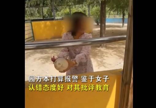 中国1名女子23日游玩山东德州动植物园，未料竟翻越栏杆跳入鸵鸟圈捡蛋，影片曝光后引发中国网友讨论。（图翻摄自微博）(photo:LTN)