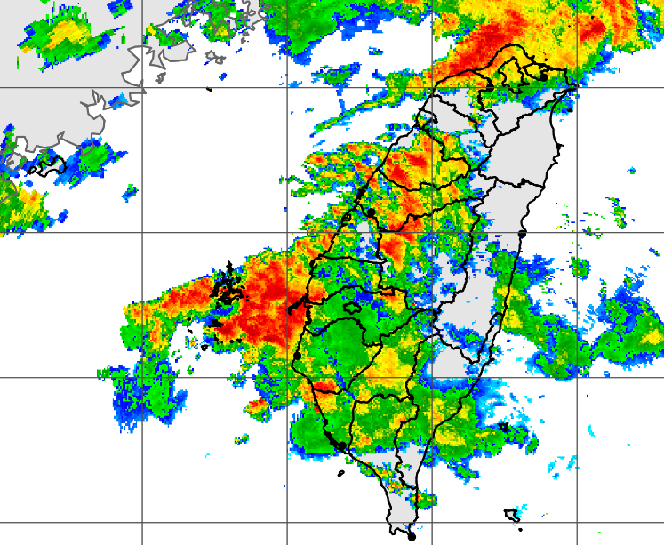 台灣海峽又有強對流冒出，氣象局針對澎湖縣發布大雷雨即時訊息。（圖擷自中央氣象局）