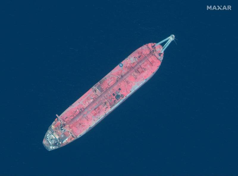 浮动式储存卸油船「沙佛号」自2015年以来，一直被遗弃在叶门西部港口荷台达附近。（法新社）(photo:LTN)