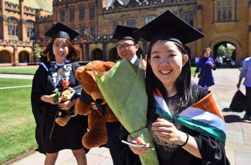 澳洲最新民调发现，有81%的受访者认为澳洲大学在经济上过于依赖来自中国的留学生。（法新社）(photo:LTN)