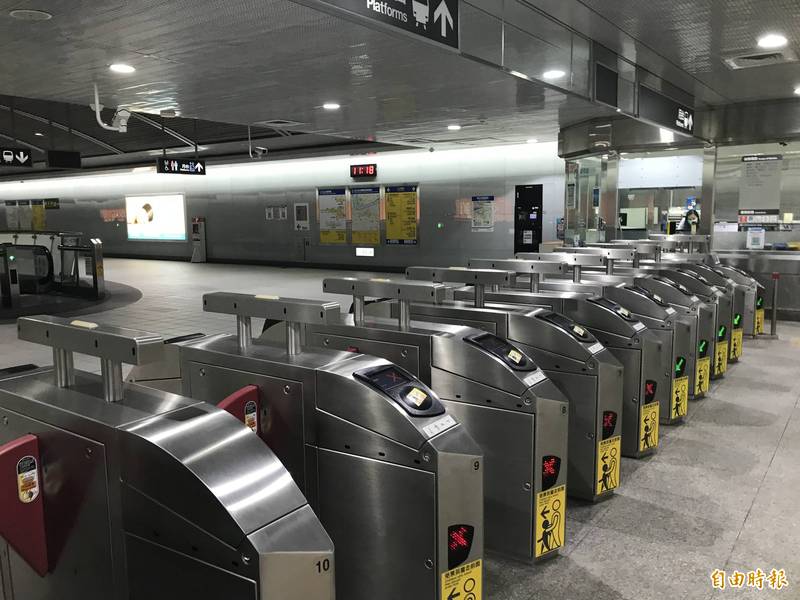 疫情期間北捷運量大減。（記者蔡思培攝）