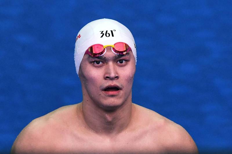 中国争议游泳选手孙扬禁药争议，经重审后禁赛时间缩短为4年3个月，孙扬仍确定无缘参加一个月后的东京奥运。（法新社）(photo:LTN)