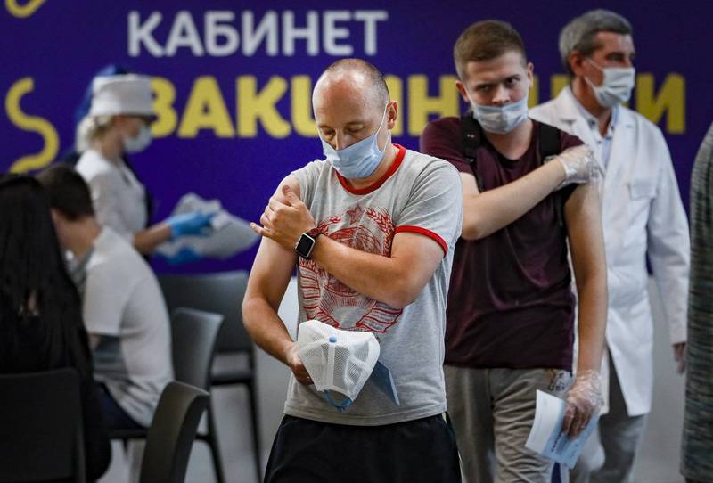 俄羅斯首都莫斯科感染武漢肺炎死亡的人數創新高，全國的疫情已加劇，當局將此歸因於Delta變種病毒入侵，以及疫苗接種進展遲緩。（歐新社）