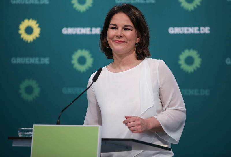 綠黨總理候選人貝爾伯克（Annalena Baerbock）。（歐新社）