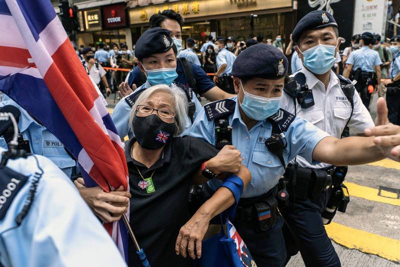 香港七一主權移交24週年 警方高度戒備逮捕10多人 國際 自由時報電子報