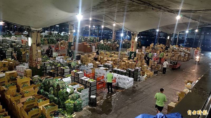 圖為北農第一果菜批發市場拍賣場。（資料照）