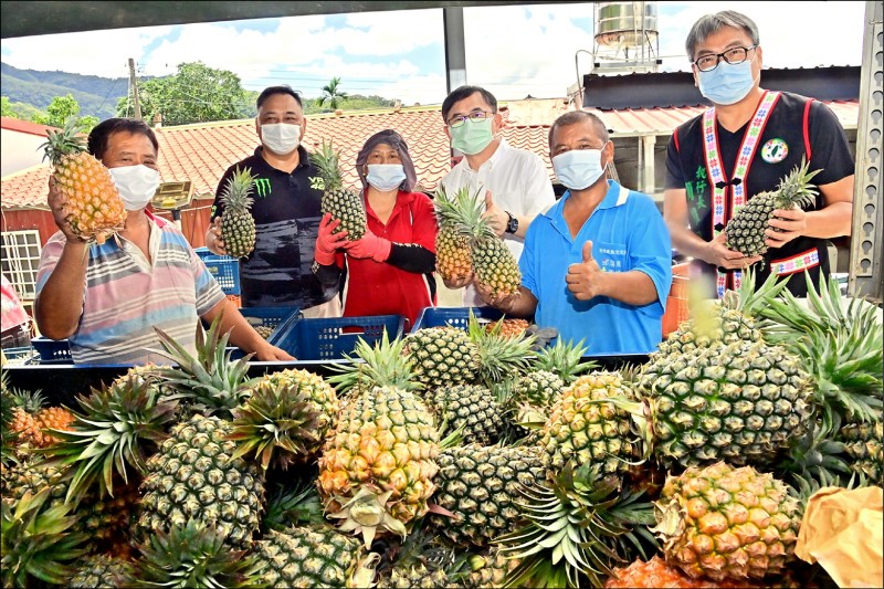 用行動力挺台東果農，民進黨台東縣黨部發起「台東好農，美味水果」活動。（民進黨台東縣黨部提供）