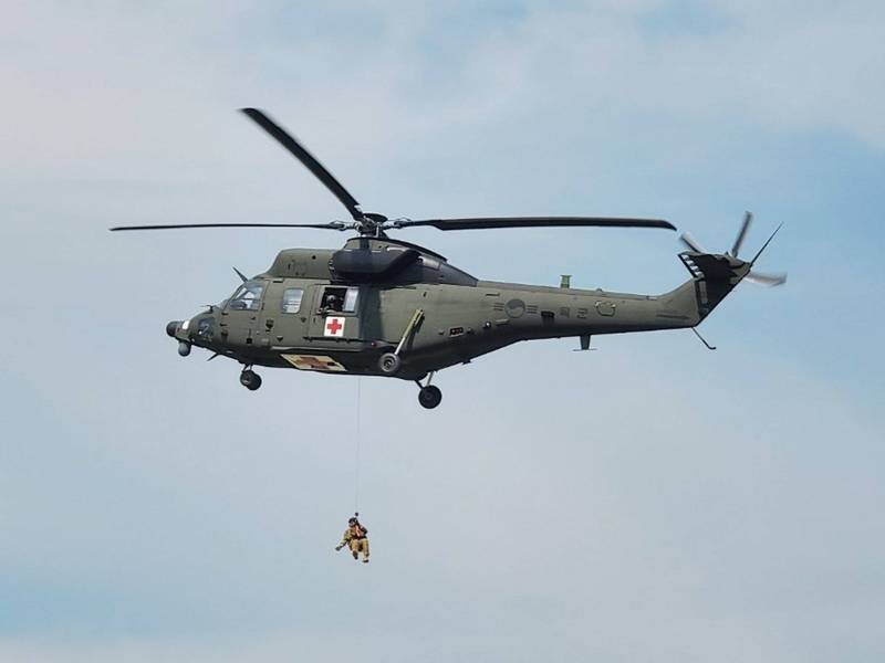 南韓陸軍1架醫療直升機墜落，機上5人送醫治療。示意圖。（歐新社）