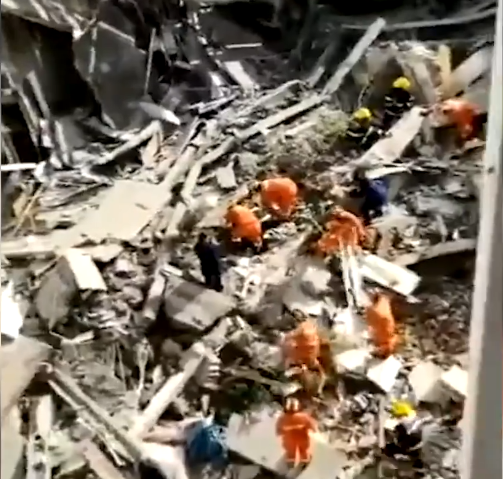 驚悚影片曝光！ 中國蘇州驚傳飯店倒塌 至少1死10失蹤