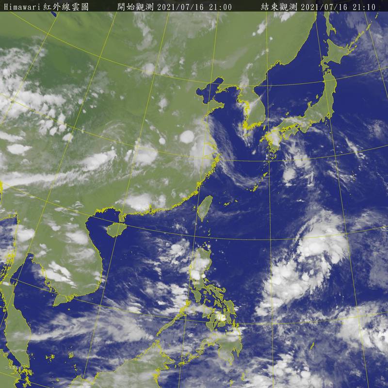 天氣風險公司表示，目前菲律賓東方出現熱帶擾動，預計最快週日就有可能增強為颱風，下週就會接近台灣。（圖擷取至中央氣象局）