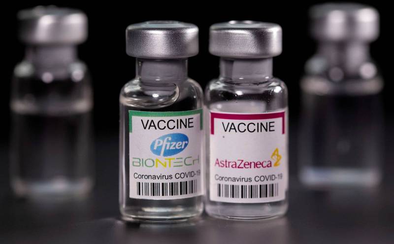 辉瑞及AZ疫苗在预防Delta变种病毒引起的症状方面，有效率皆超过60％，但必须完整接种两剂才有高度保护力。（路透）(photo:LTN)