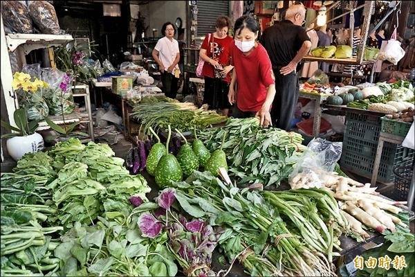 今日大台北蔬菜批發價格平均每公斤52.7元。（資料照）