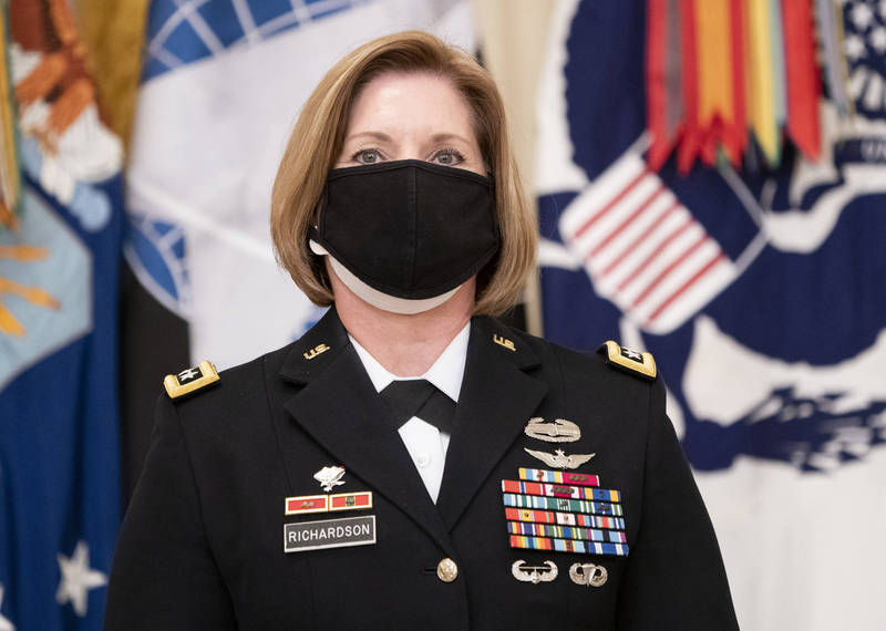 美国国防部于11日宣布，参议院已正式通过李察森主掌南方司令部（SOUTHCOM）司令的人事案，她将成为陆军史上第2位女上将。（彭博）(photo:LTN)