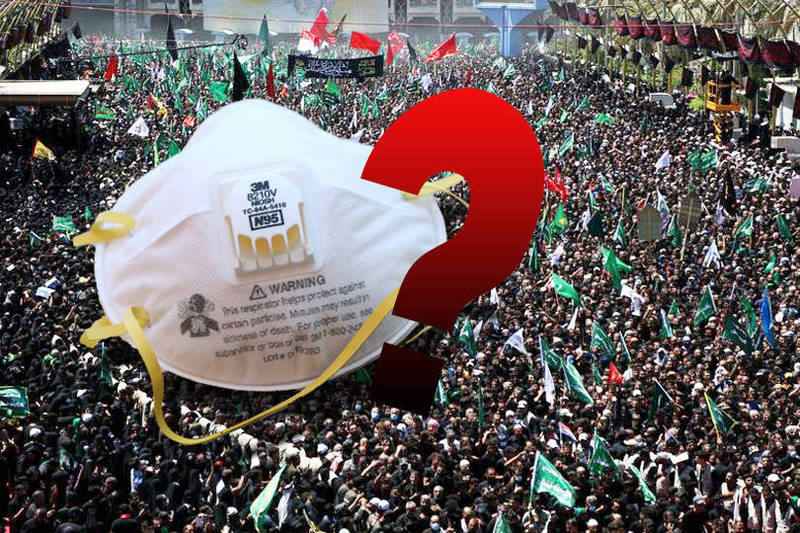 今天是什叶派穆斯林的重要节日「阿舒拉节，多数信众认为信仰会保护他们免于受武汉肺炎感染，所以坚持不戴口罩。」（美联社、法新社，本报合成）(photo:LTN)