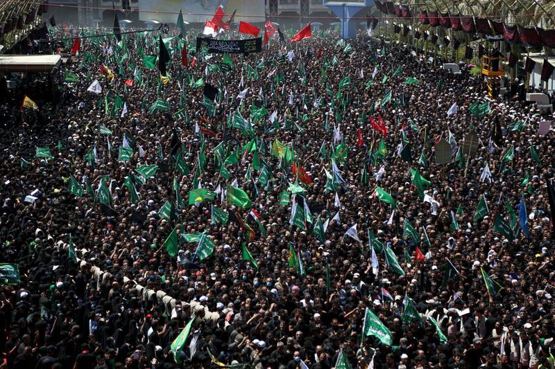 伊拉克今（19）日有数十万民众为参加阿舒拉节活动涌入什叶派圣城卡巴拉。（美联社）(photo:LTN)