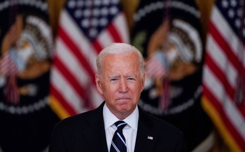 美國總統拜登（Joe Biden）18日表示，阿富汗與台灣的情況截然不同，若有人對台灣採取入侵行動，美國會有所回應。（路透資料照）