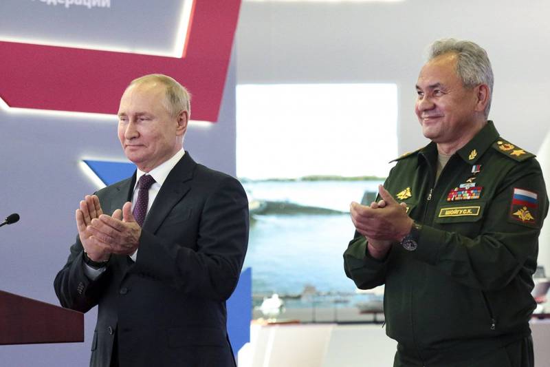 普廷昨日在「军队2021」国际军事技术论坛称赞俄国军武品质。（美联社）(photo:LTN)