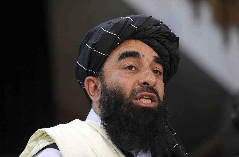 神学士发言人穆贾希德（见图）表示，将不再允许阿富汗人前往喀布尔机场。（美联社）(photo:LTN)