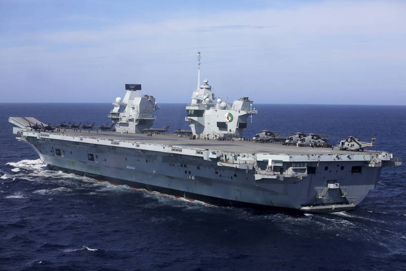 英国伊莉莎白女王号航舰部署至西太平洋。（美联社档案照）(photo:LTN)
