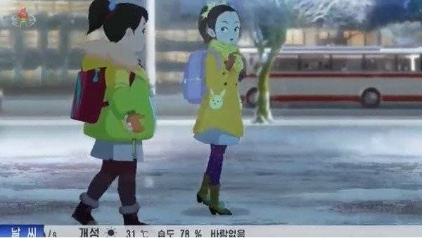 动画片中的胖女孩（左）与瘦女孩。（图撷取自YouTube／北韩中央电视台）(photo:LTN)