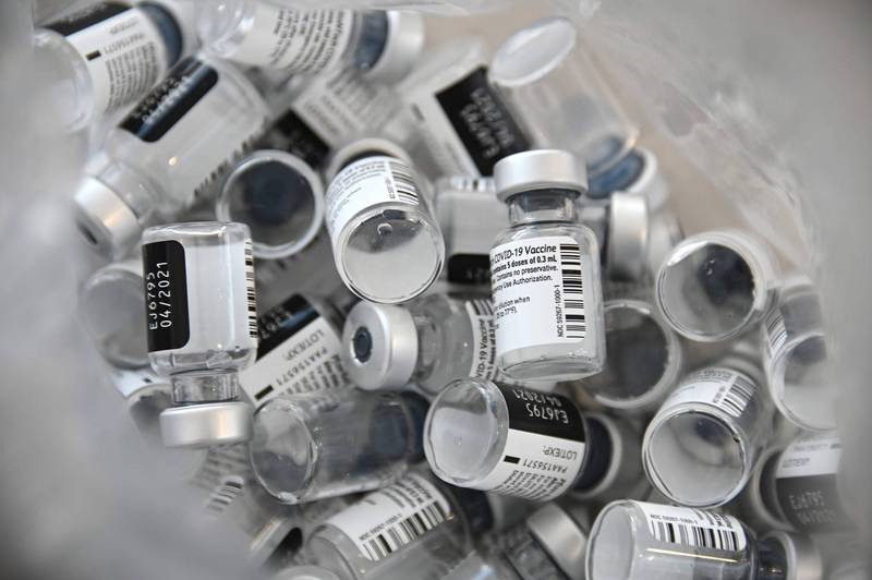 美国媒体报导，根据政府的数据显示，美国药局和州政府从今年3月以来，已经至少丢弃1510万剂武汉肺炎疫苗。（示意图，法新社资料照）(photo:LTN)