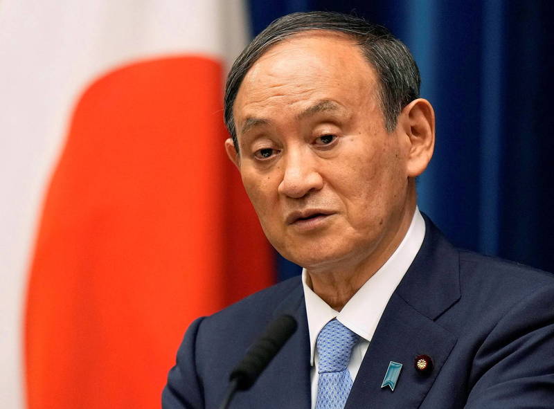 日本首相菅義偉今在自民黨的臨時會議上突拋震撼彈,表態無意參選29日的自民黨總裁選舉,也就是說,菅義偉將在9月底任期滿後,卸下首相一職。(路透) 日本首相菅義偉今在自民黨的臨時會議上突拋震撼彈,表態無意參選29日的自民黨總裁選舉,也就是說,菅義偉將在9月底任期滿後,卸下首相一職。(路透)
