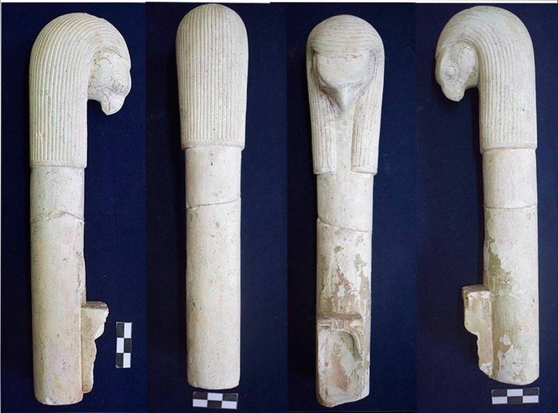埃及在谢赫村省的法老神庙，发现了一些用于神庙宗教仪式的工具，图为荷鲁斯鹰头香炉。（图撷自埃及旅游及文物部推特）(photo:LTN)