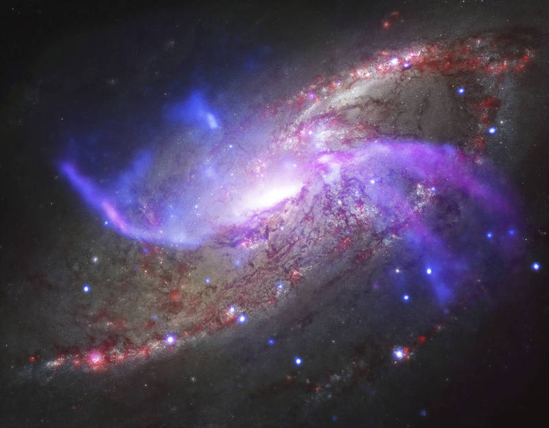 哈伯太空望远镜发现6个星系在110亿年就已消耗完氢气，停止形成恆星，成为「死亡星系」。示意图。（美联社档案照）(photo:LTN)