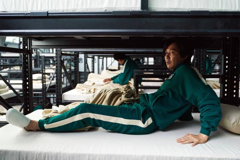 李政宰主演韓劇《魷魚遊戲》，為456億韓元鉅額獎金賭上性命。（Netflix提供）